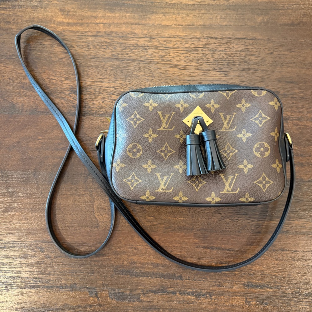 Louis Vuitton Saintonge Handbag Monogram Canvas with Leather